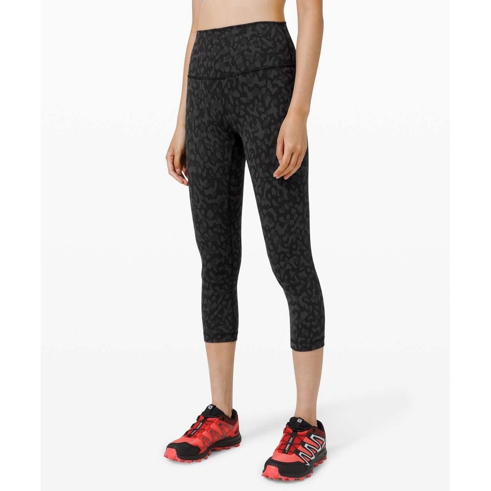 Lululemon Wunder Train High-Rise Crop 21"‎ Formation Camo Deep Coal Multi Size 4